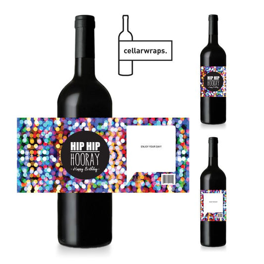 Cellarwrap - Hip Hip Hooray Happy Birthday! x10 Pack (Save $9.95!)